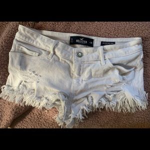 White distressed Jean shorts